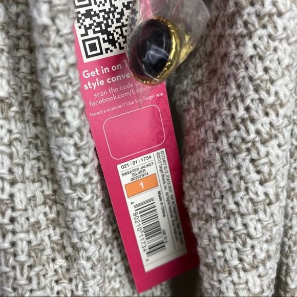 Xhilaration | Cream and Black Button Up Cardigan - Picture 9 of 10